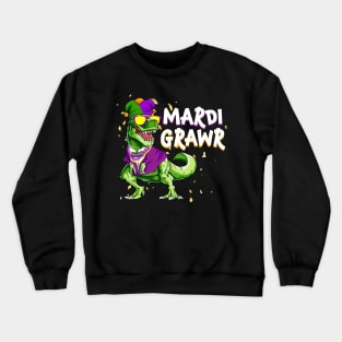 Mardi Grawr T Rex Tshirt Dinosaur Mardi Gras Costume Shirt Crewneck Sweatshirt